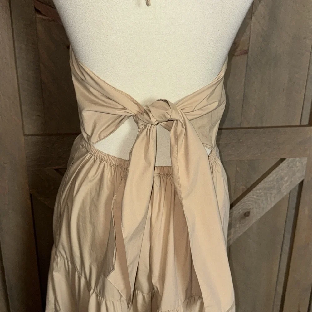 GAP Tie back halter maxi dress Size 10 New with tag Sand beige color